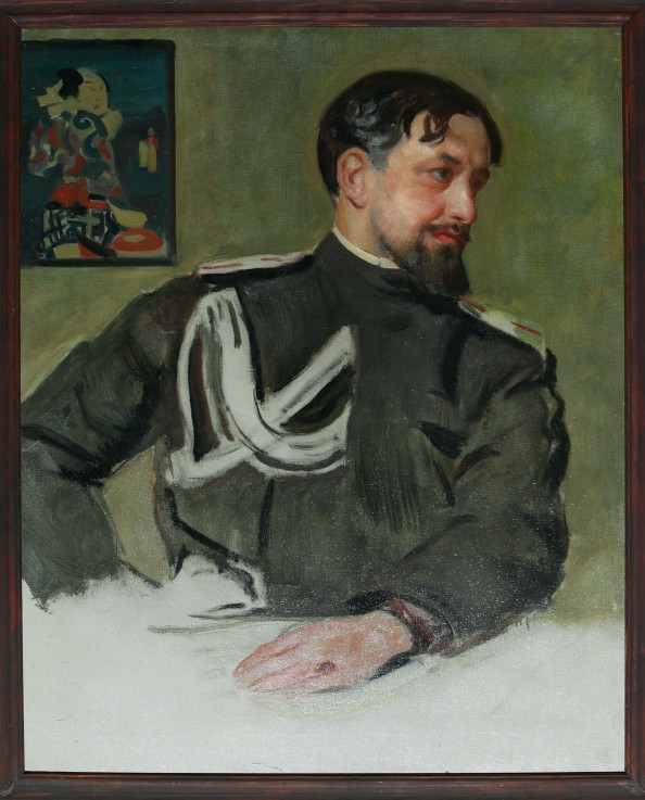 Portrait of the artist Nikolay Milioti (1874-1962) a Boris Michailowitsch Kustodiew