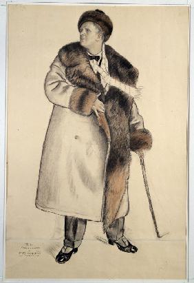Portrait of the singer Fyodor Shalyapin (1873-1938)