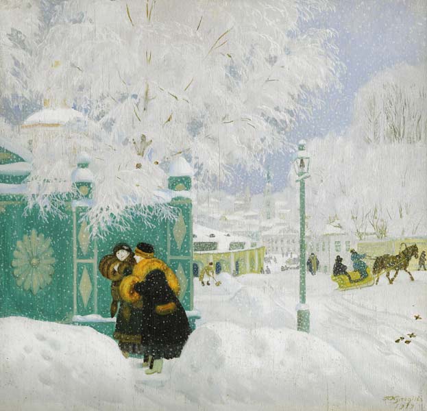 Scena Invernale a Boris Michailowitsch Kustodiew