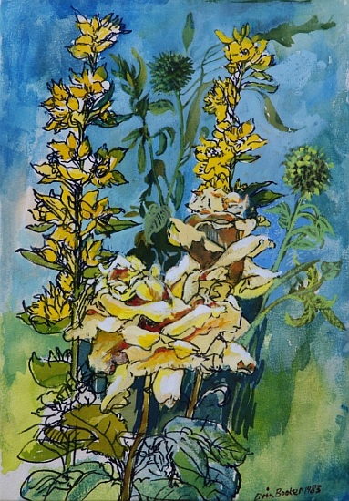 Yellow Rose and Loosestrife a Brenda Brin  Booker