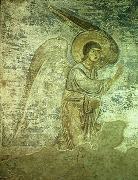 The Archangel Gabriel, detail from the chapel interior a Byzantine