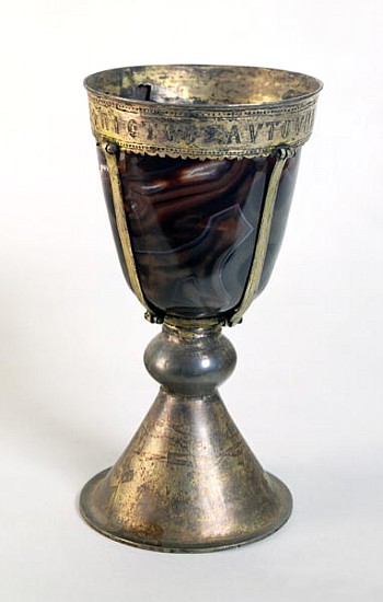 Chalice with jewels and an inscription on the border a Byzantine