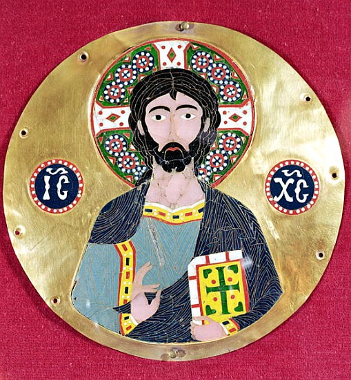 Christ Blessing, 10th-11th century (gold & enamel) a Byzantine