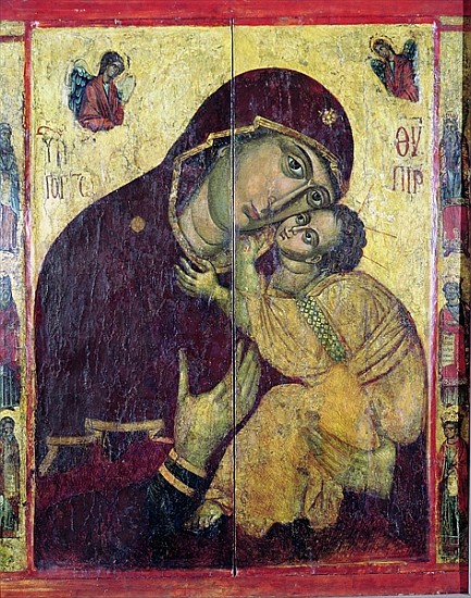 The Virgin Eleousa, from Nessebar, Bulgaria, 13th-14th century a Byzantine