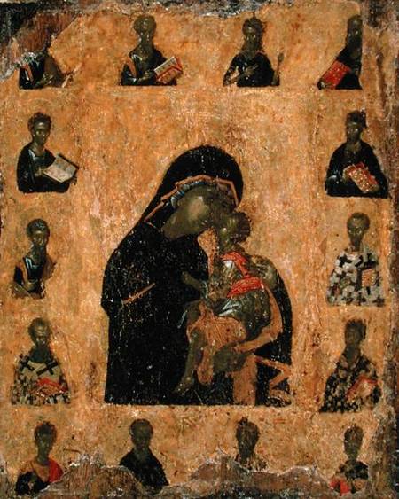 Virgin of Tenderness with the Saints a Byzantine