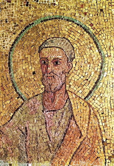 Detail of St. Peter, from the Crypt of St. Peter, c.700 AD (see also 151558) a Byzantine School