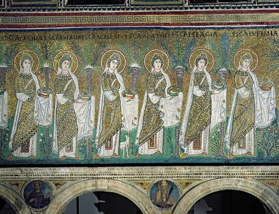 Group of Virgin Martyrs a Byzantine School