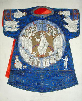 Imperial dalmatic, c.900 (coloured engraving) a Byzantine School