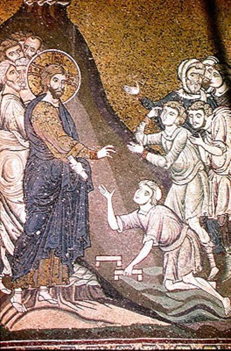 Jesus Healing the Crippled and the Blind a Byzantine School