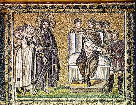 Jesus before Pontius Pilate a Byzantine School