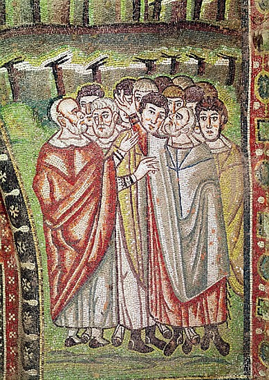 The Hebrew People, detail of The Hospitality of Abraham and the Sacrifice of Isaac, 6th century a Byzantine School