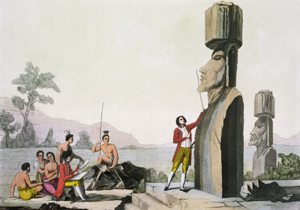 Island Monument, from Captain Cook's visit to Easter Island a C. Bottigella