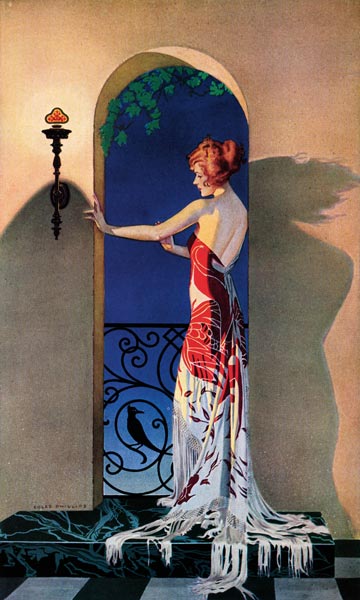 Fashionable 1920s Woman in Spain a C. Coles Phillips