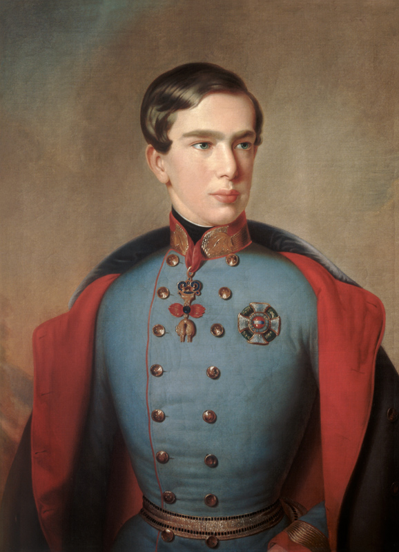 Portrait of Emperor Franz Joseph of Austria (1830-1916) aged 20 a C. Lemmermayer