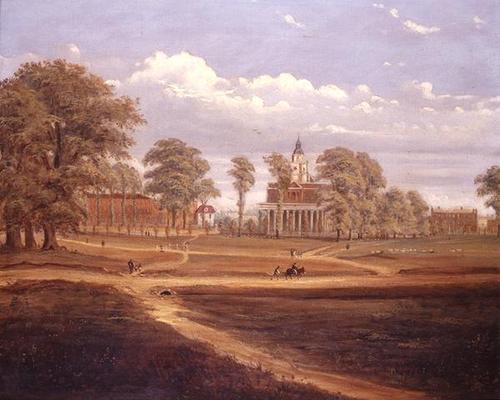View across Clapham Common towards North Side and The Pavement, 1878 (oil on canvas) a C. Norris