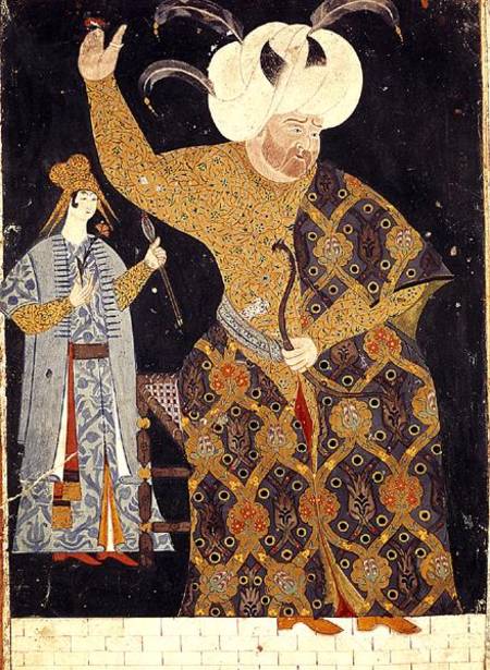 Portrait of Sultan Selim II (1524-74) firing a bow and arrow a called Nigari Reis Haydar