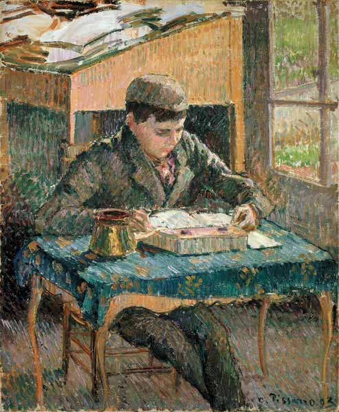 Rodo at reading a Camille Pissarro