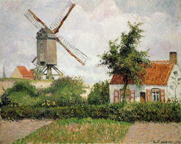Windmill in Knocke (Belgium) a Camille Pissarro