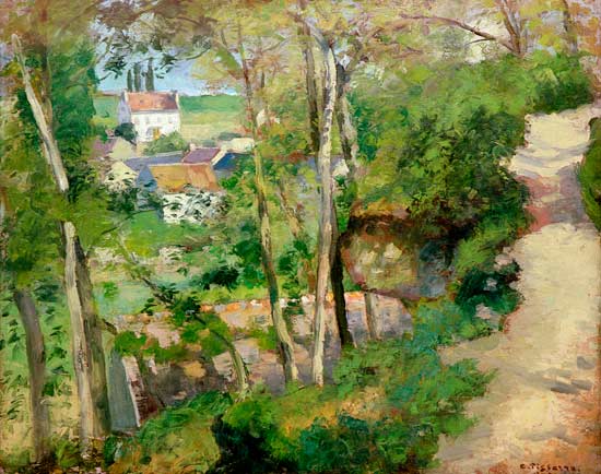 The mountain way, L, ' Hermitage, Pontaise a Camille Pissarro