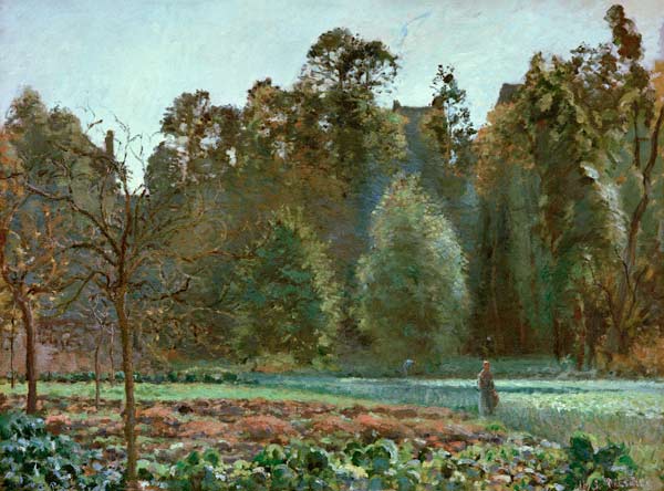 The cabbage field, Pontoise a Camille Pissarro
