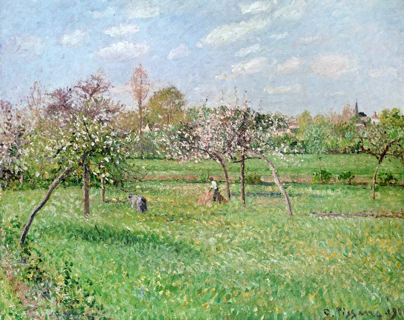 Apple Trees at Gragny, Afternoon Sun a Camille Pissarro