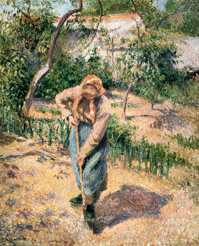 Contadina in giardino a Camille Pissarro