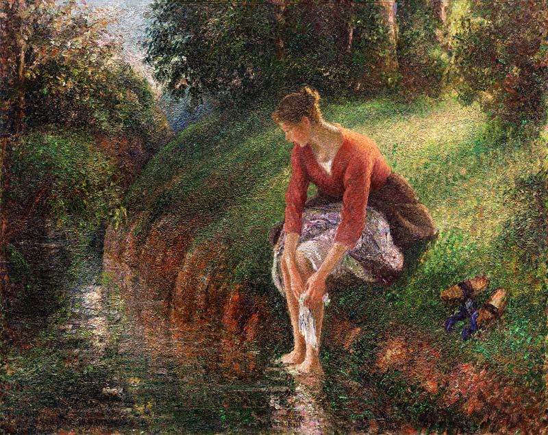 The footbath a Camille Pissarro