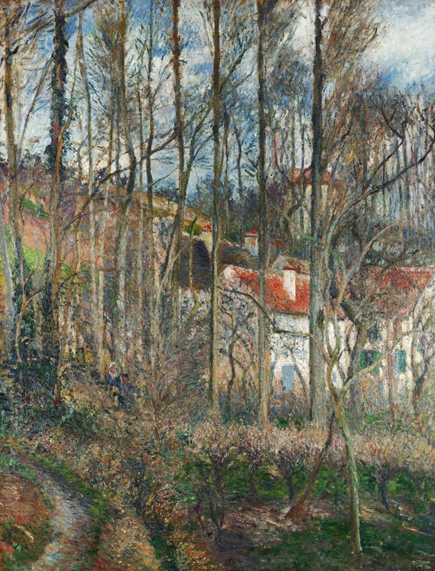 The Côte des Bœufs at L'Hermitage a Camille Pissarro
