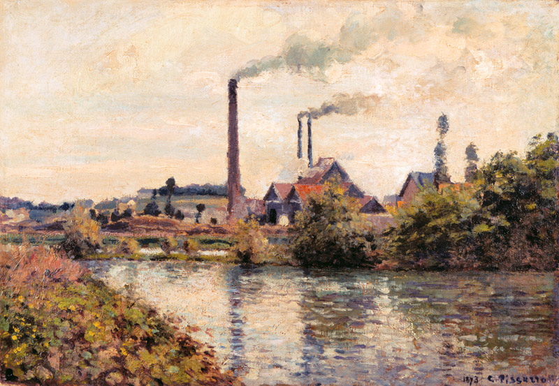 The factory in Pontoise a Camille Pissarro