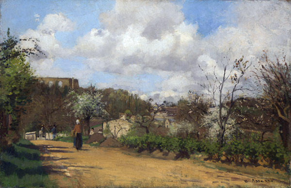 Spring in Louveciennes a Camille Pissarro