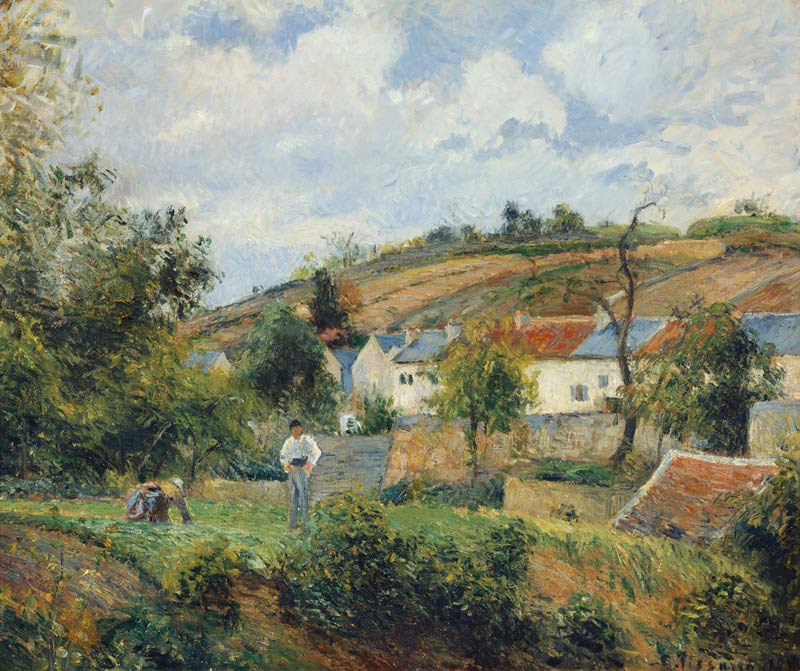 Pissarro / Village near Pontoise / 1873 a Camille Pissarro
