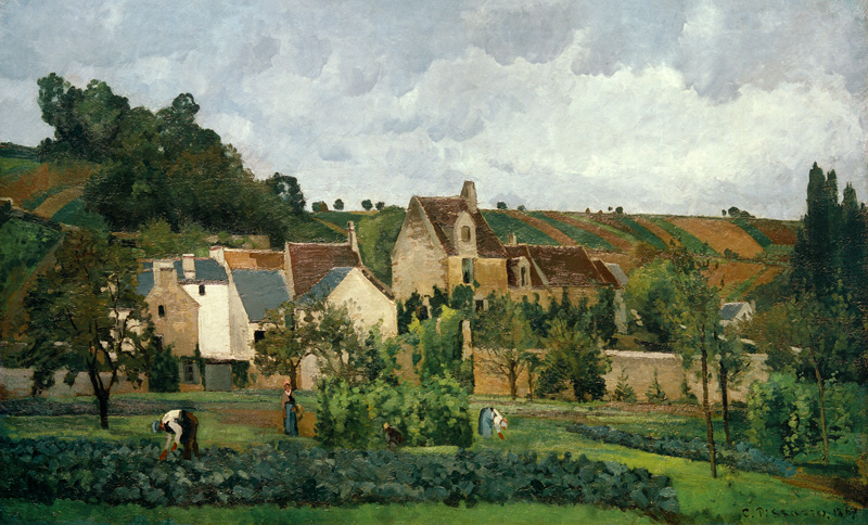 L ' Hermitage at Pontoise a Camille Pissarro
