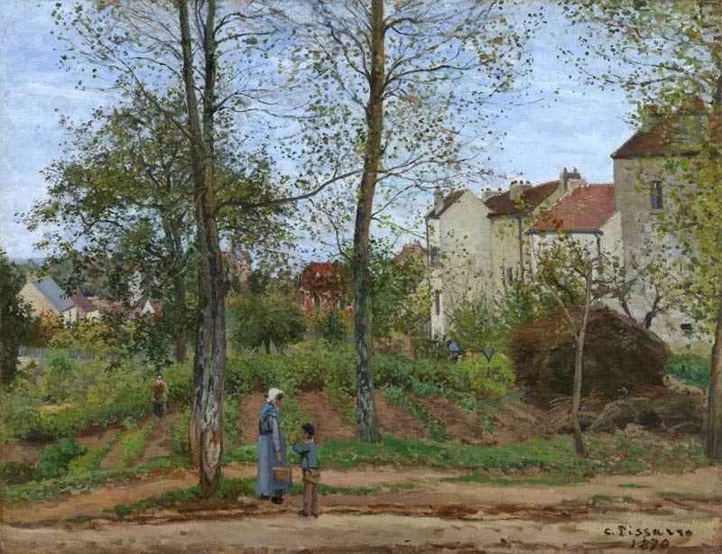 Countryside at Louveciennes I a Camille Pissarro