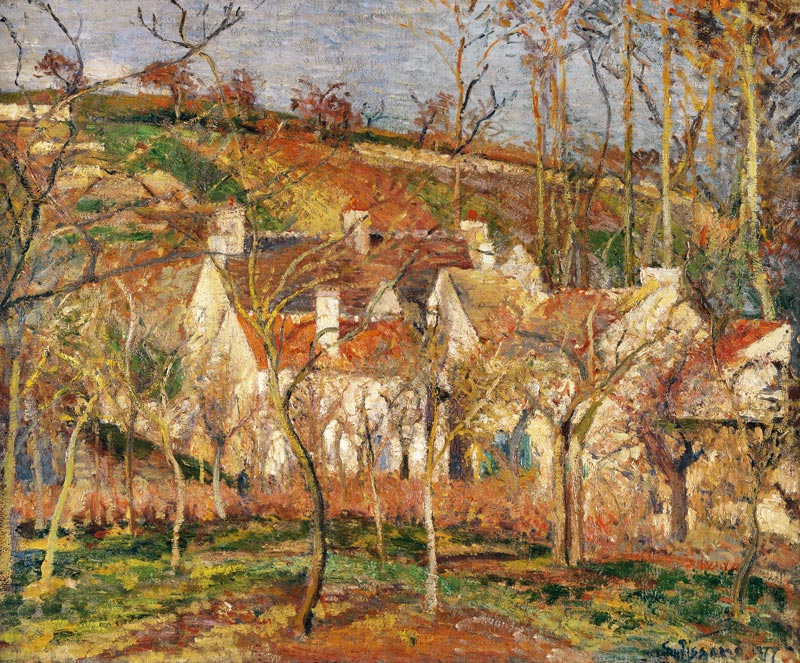 Pissarro / Les toits rouges ... / 1877 a Camille Pissarro