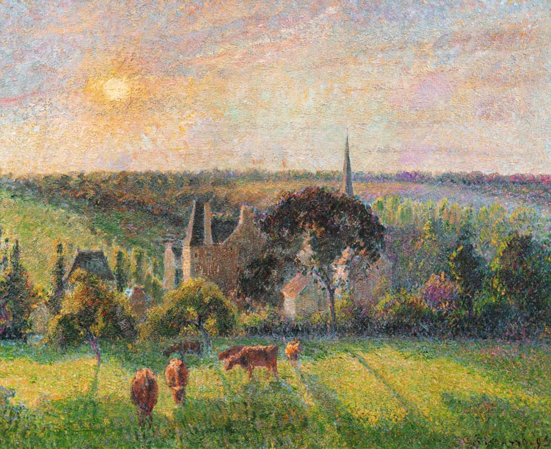 The Church and Farm of Eragny a Camille Pissarro