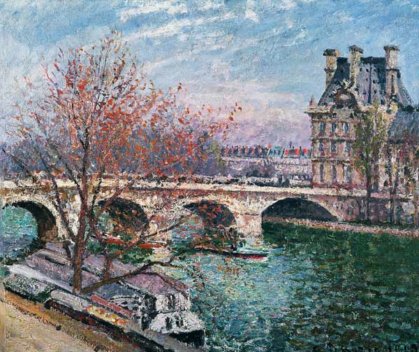 The Pont-Royal and the Pavillon de Flore a Camille Pissarro