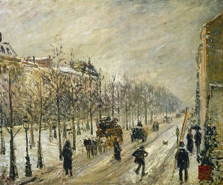 The Boulevards under Snow a Camille Pissarro