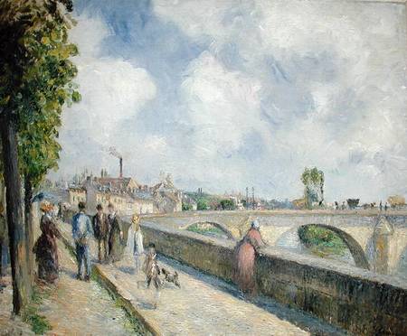 The Bridge at Pontoise a Camille Pissarro