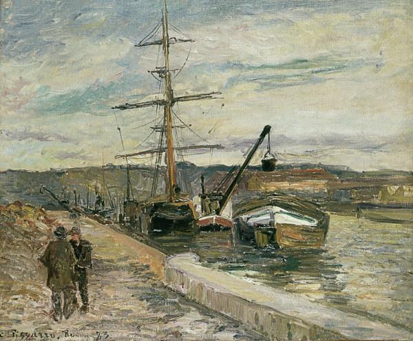 Camille Pissarro / Port of Rouen / 1883 a Camille Pissarro