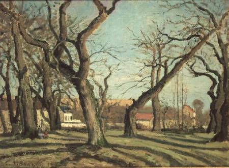Chestnut Trees at Louveciennes a Camille Pissarro