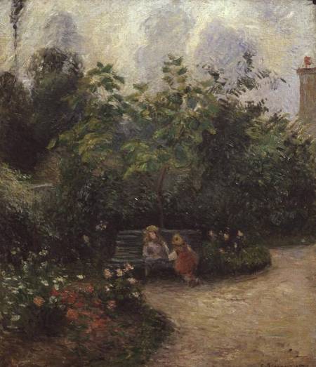 A Corner of the Garden at the Hermitage, Pontoise a Camille Pissarro