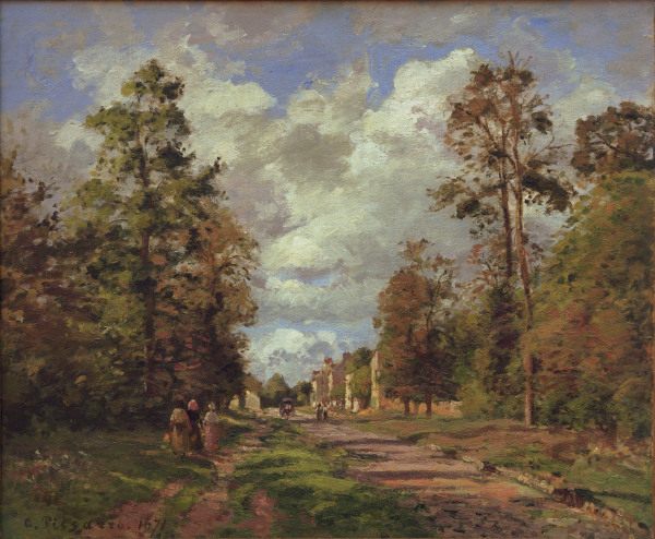 C.Pissarro, Die Straße von Louveciennes a Camille Pissarro