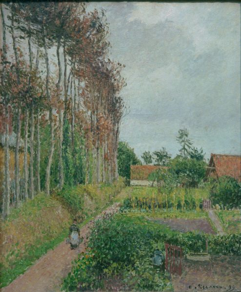C.Pissarro, Gehöft der Auberge Ango a Camille Pissarro