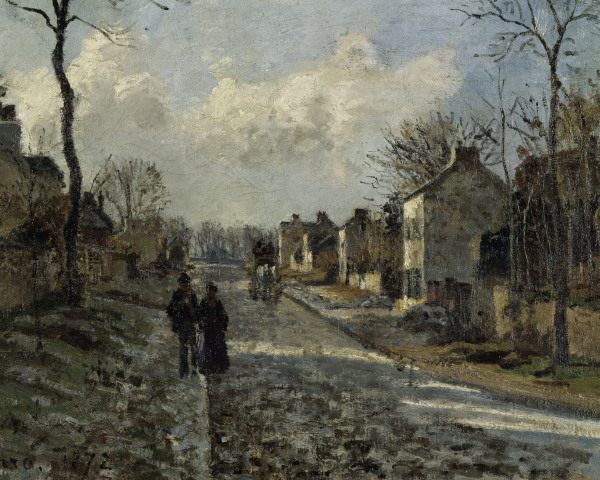 C.Pissarro, Road in Louvecienne / Detail a Camille Pissarro
