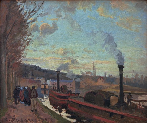 C.Pissarro, The Seine near Port-Marly a Camille Pissarro