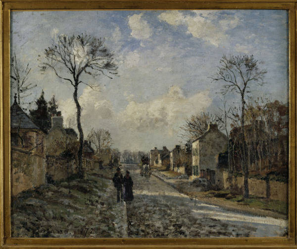 C.Pissarro, Road in Louvecienne / Detail a Camille Pissarro