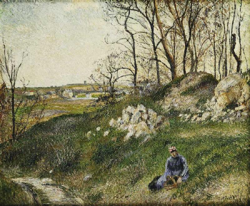 Dei Kräutersammlerin, Pontoise a Camille Pissarro