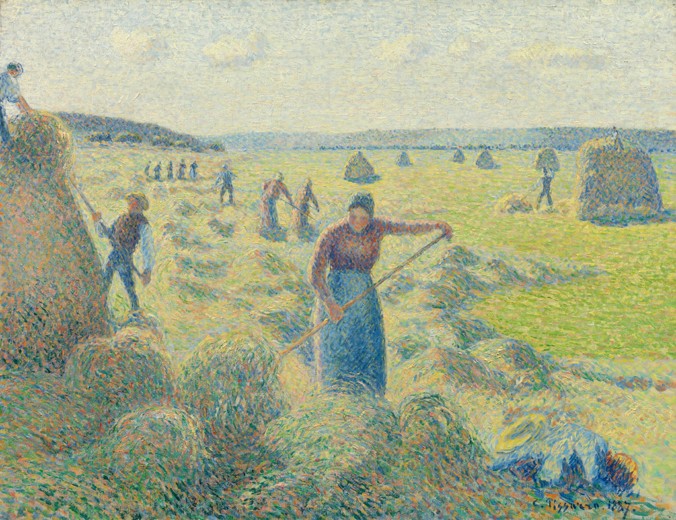 The haymaking, Éragny a Camille Pissarro
