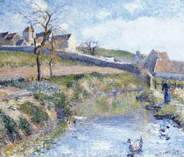 The Farm at Osny a Camille Pissarro