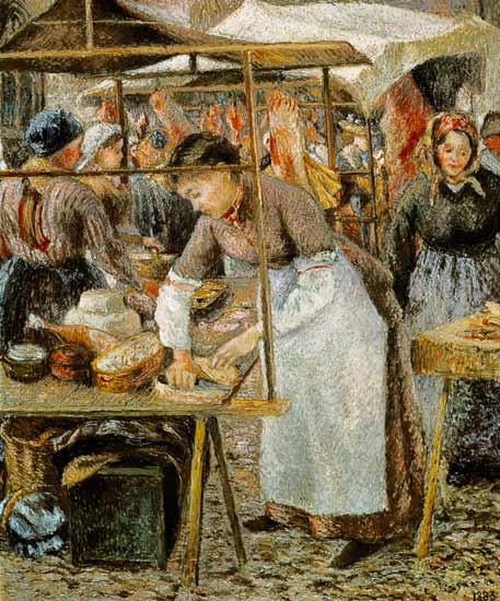 The butcher woman a Camille Pissarro
